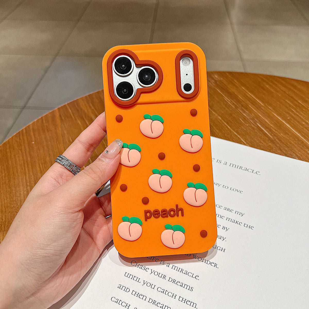 Juicy Peach Silicone Designer Phone Cover - Phone Case For iPhone 18 Pro