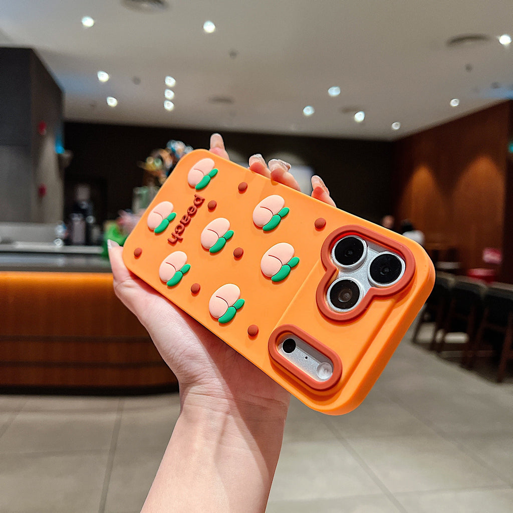 Juicy Peach Silicone Designer Phone Cover - Phone Case For iPhone 18 Pro
