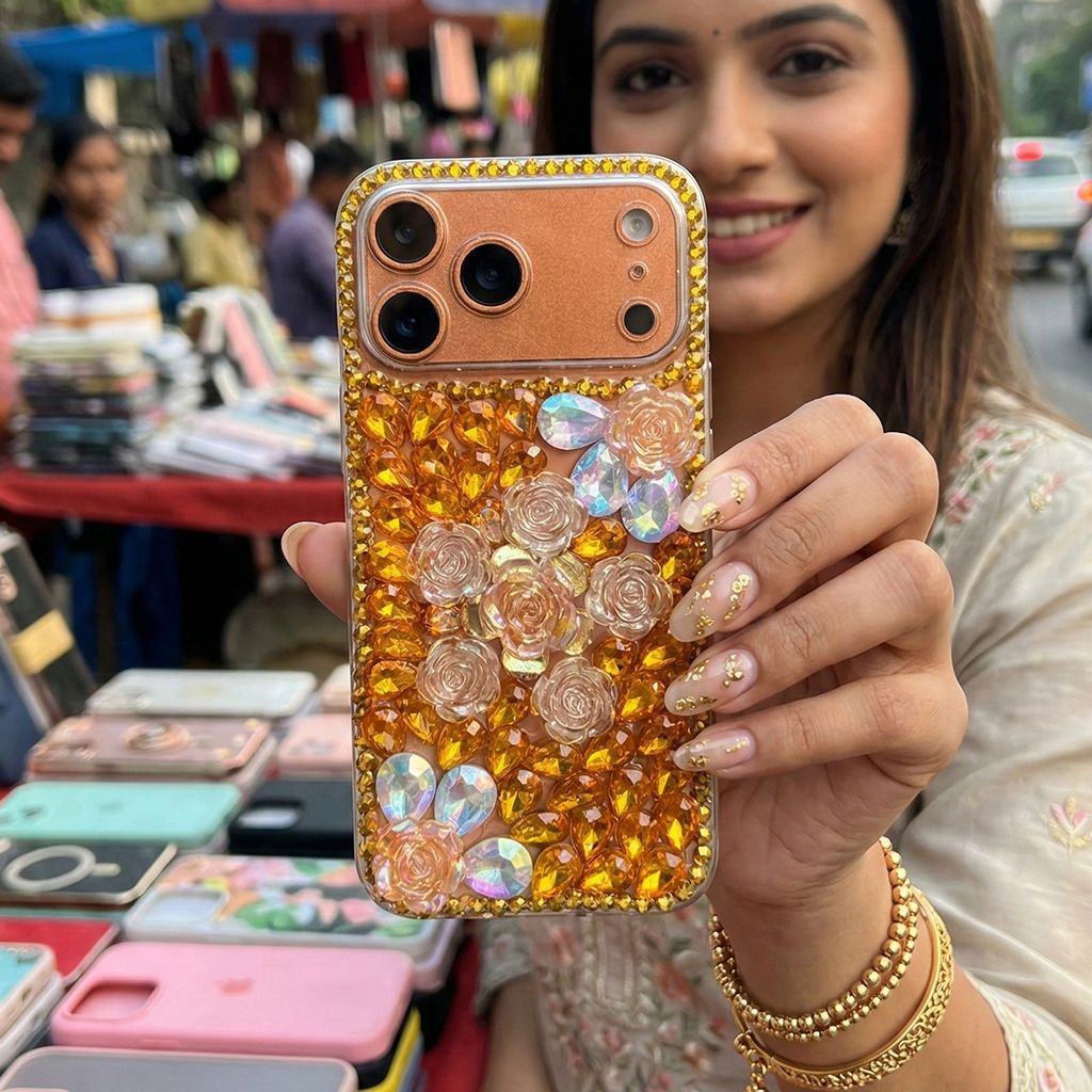 Honey Rose Glam- Golden Bloom Silicone Case - Phone Case For iPhone 18 Pro