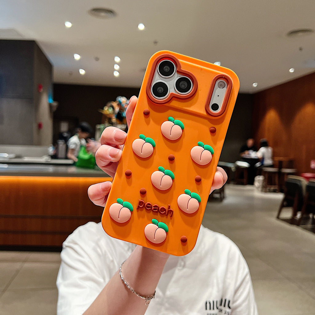 Juicy Peach Silicone Designer Phone Cover - Phone Case For iPhone 18 Pro