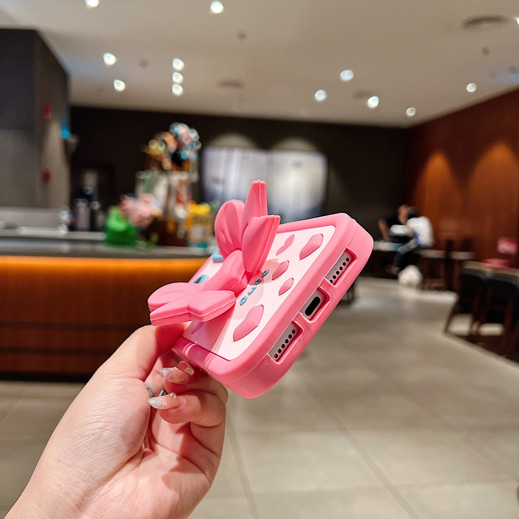 Pink Heart With Bow Stand - Phone Case For iPhone 18 Pro Max