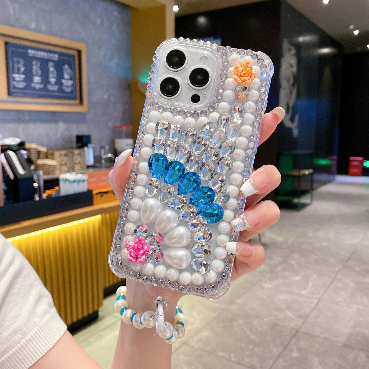 Blue Diamond With Charm - Phone Case For iPhone 18 Pro Max