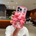 Pink Heart With Bow Stand - Phone Case For iPhone 18 Pro