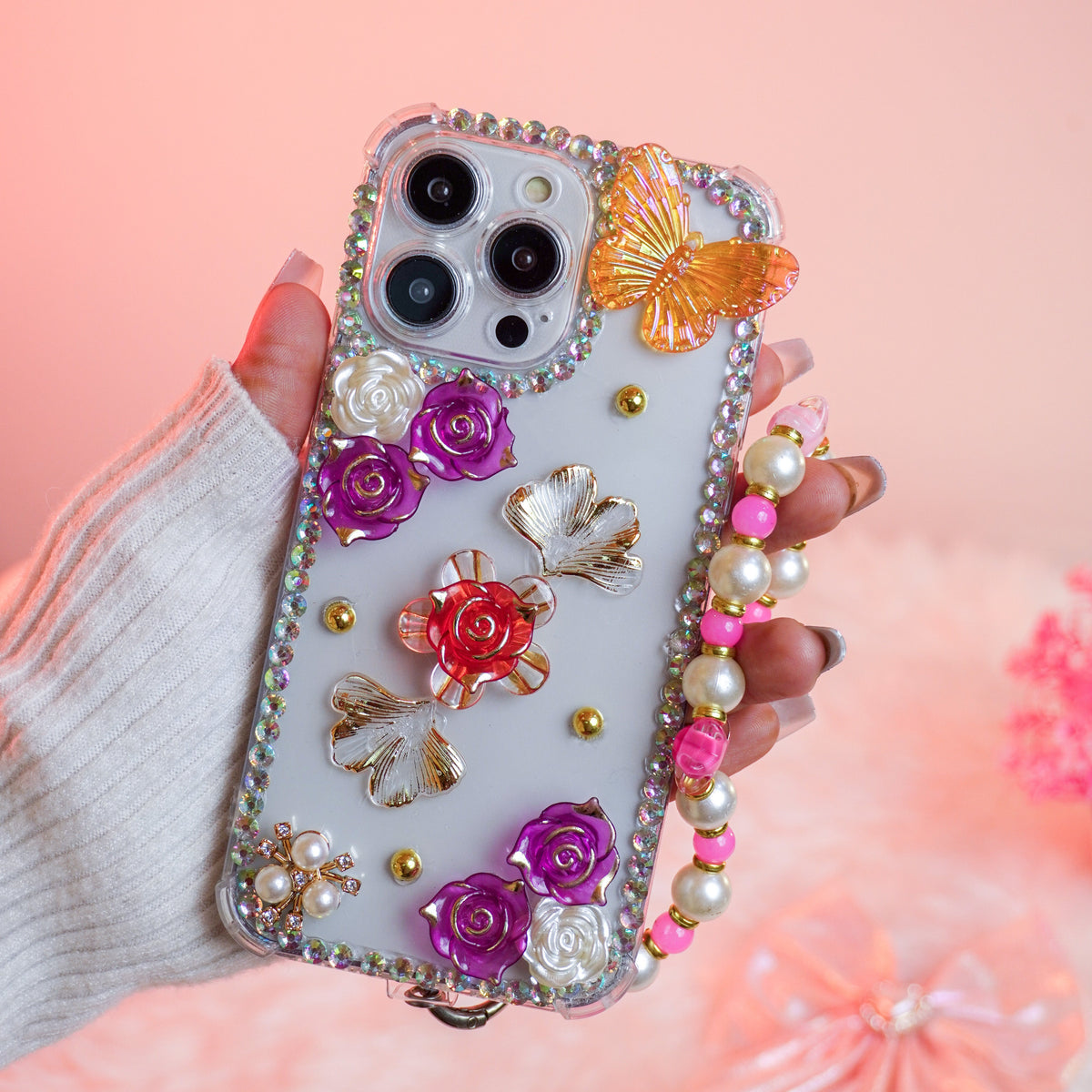 Luxury 3D Floral Butterfly - Phone Case For iPhone 18 Pro Max