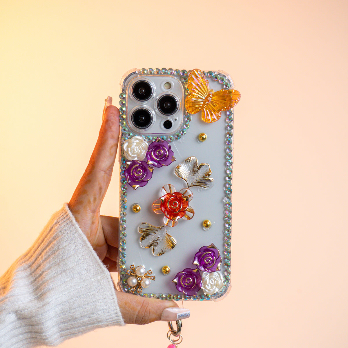 Luxury 3D Floral Butterfly - Phone Case For iPhone 18 Pro Max