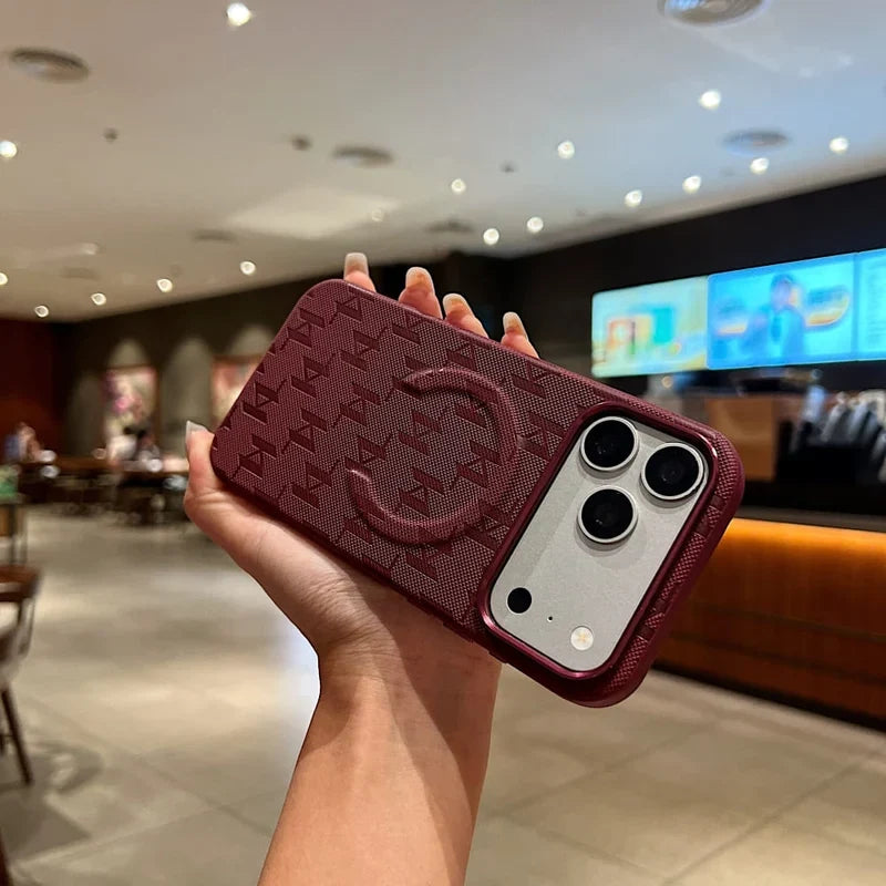 Burgundy Frosted Matte MagSafe Case - Phone Case For iPhone