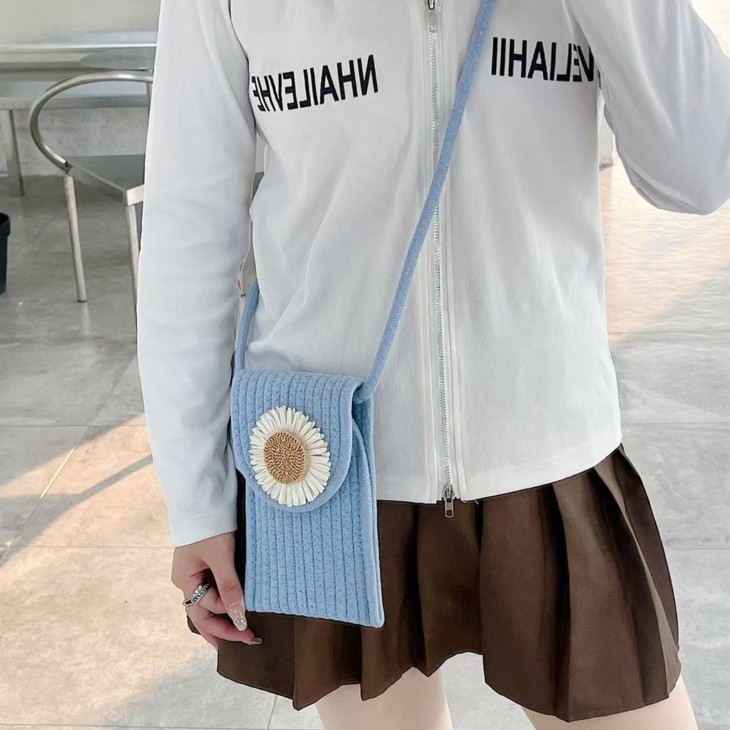 Stylish Flower Jute Sling Bag - Phone Case For iPhone 18 Pro Max