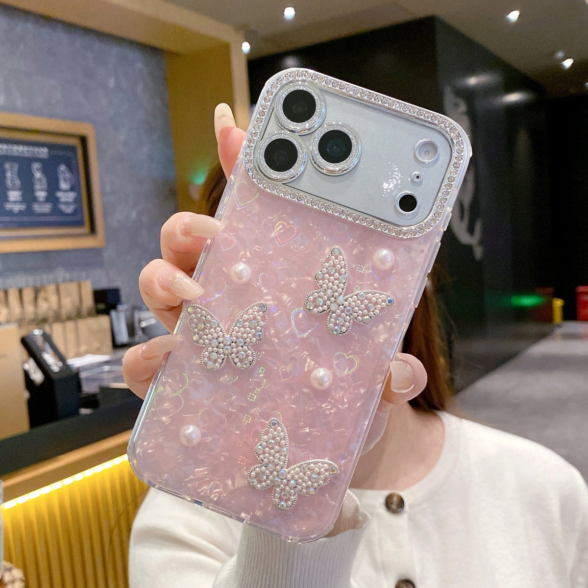 Butterfly & Pearl Crush - Phone Case For iPhone 18 Pro Max
