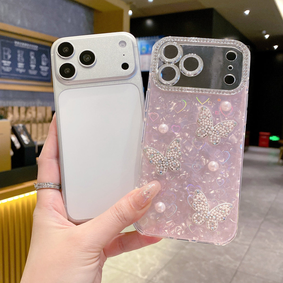 Butterfly & Pearl Crush - Phone Case For iPhone 18 Pro Max