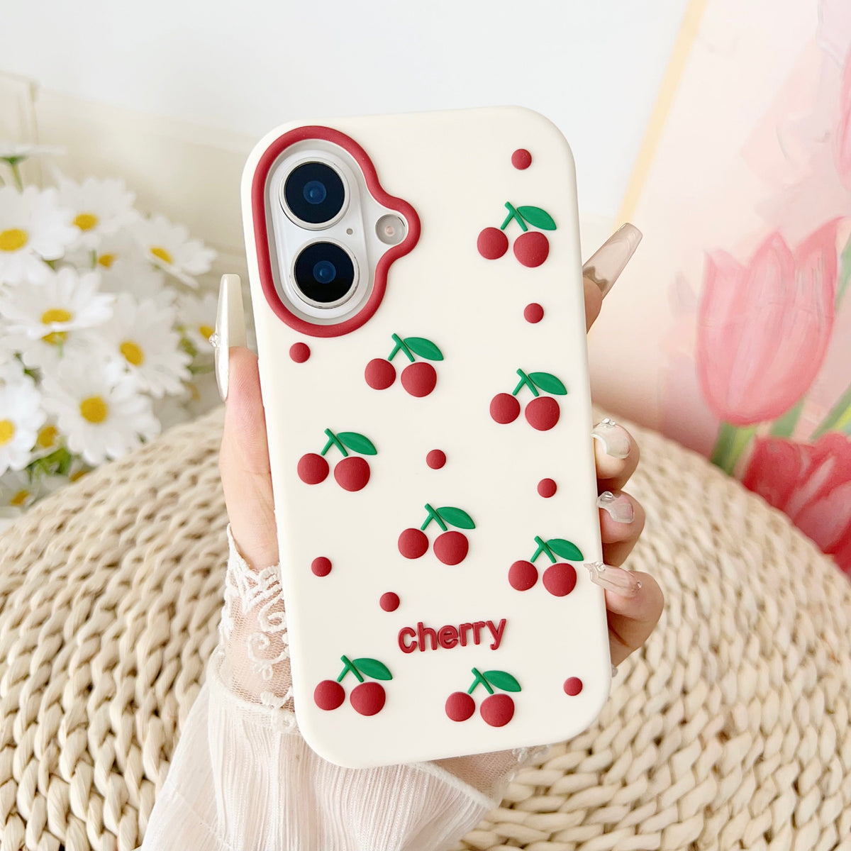 Cherry Bracket Soft - Phone Case For iPhone 18 Pro Max