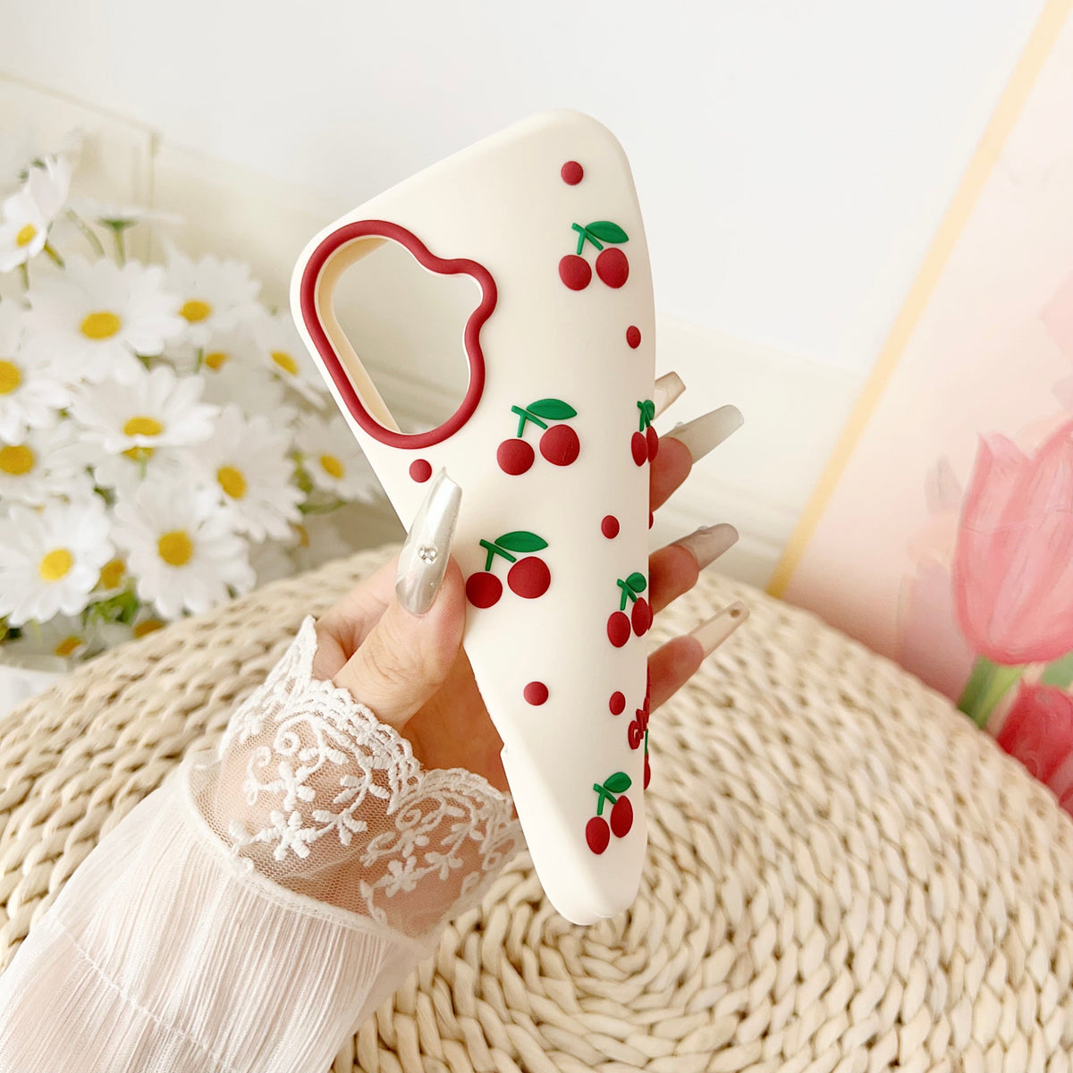 Cherry Bracket Soft - Phone Case For iPhone 18 Pro Max