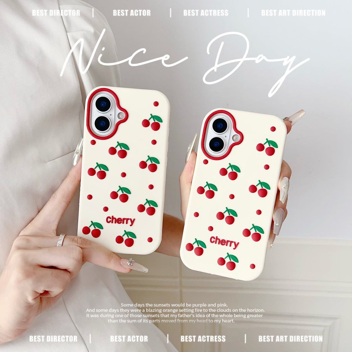 Cherry Bracket Soft - Phone Case For iPhone 18 Pro Max