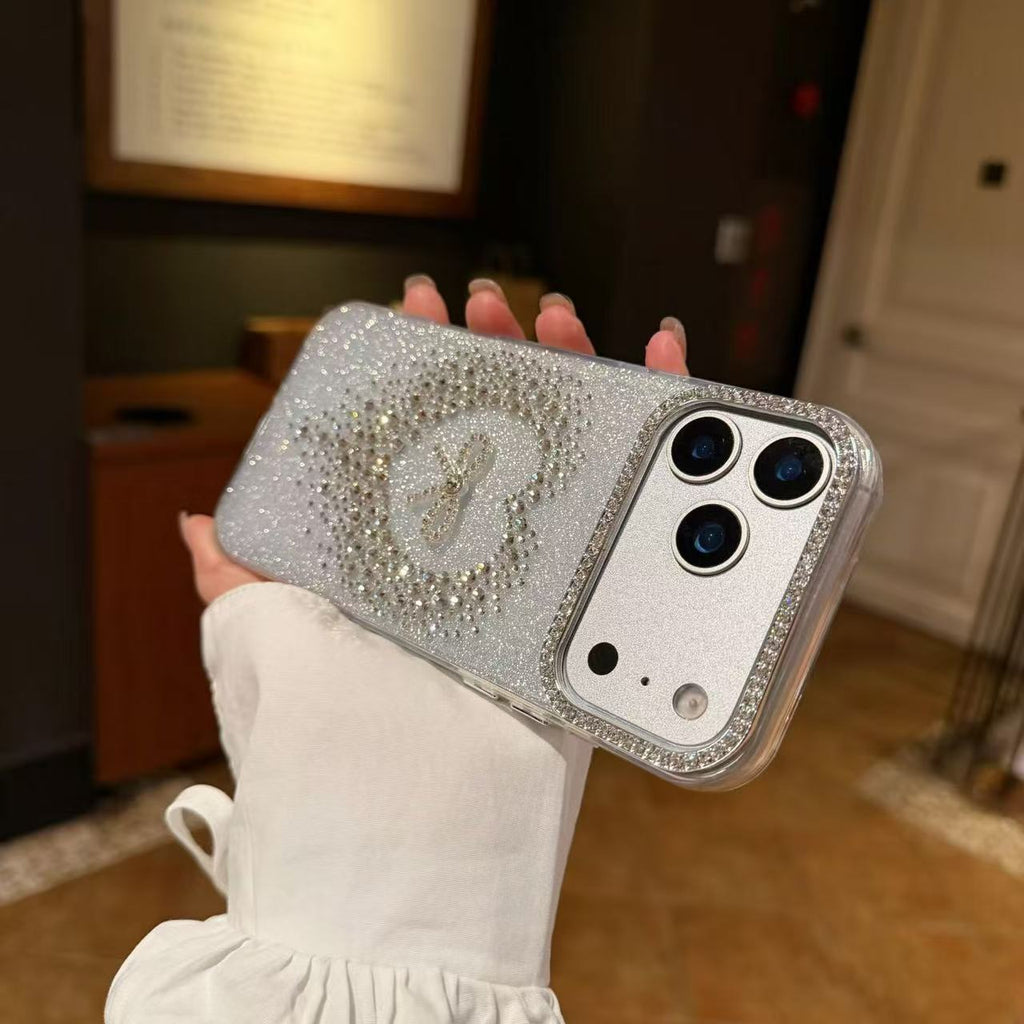 Stardust Heart Shimmer Case - Silver - Phone Case For iPhone 18 Pro