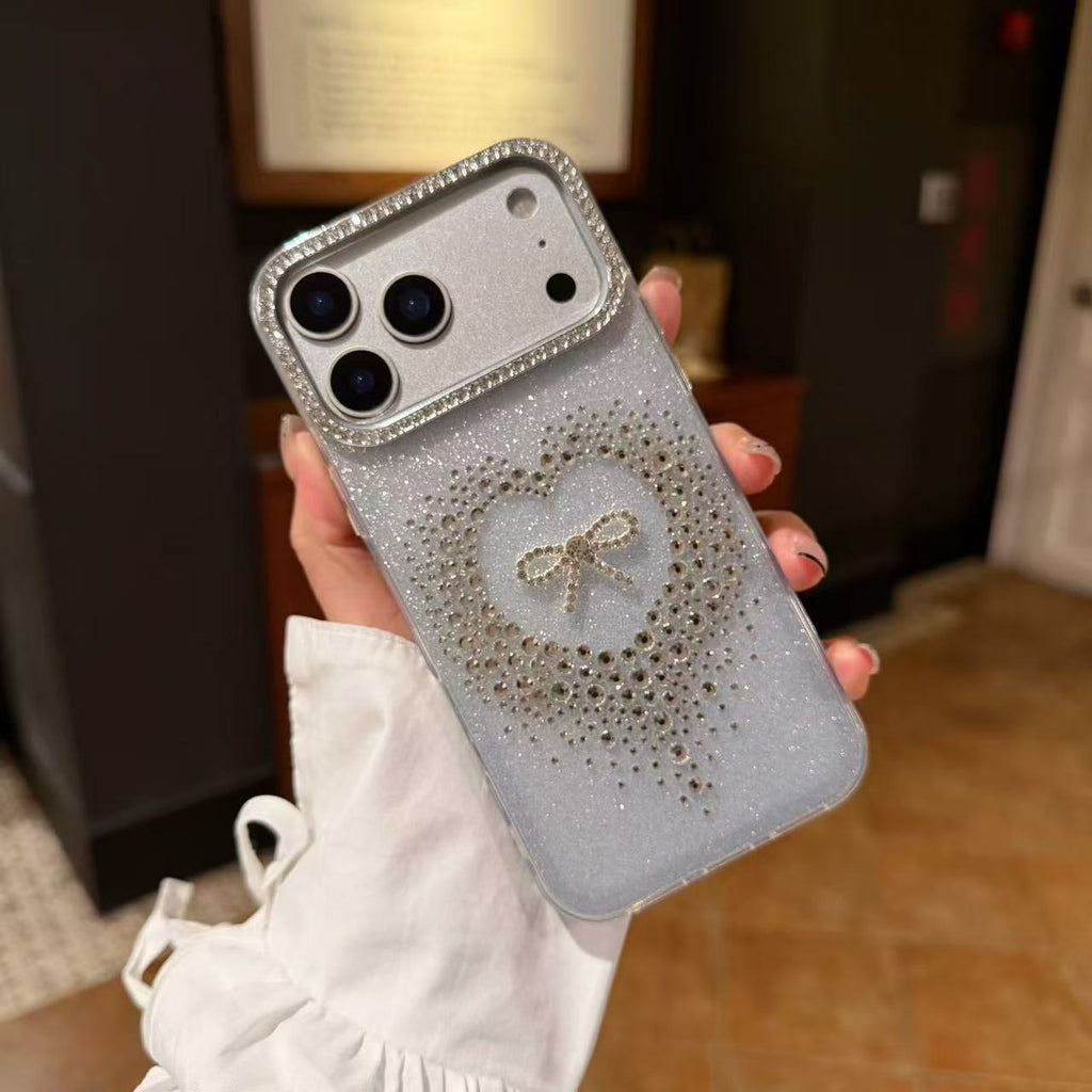 Stardust Heart Shimmer Case - Silver - Phone Case For iPhone 18 Pro