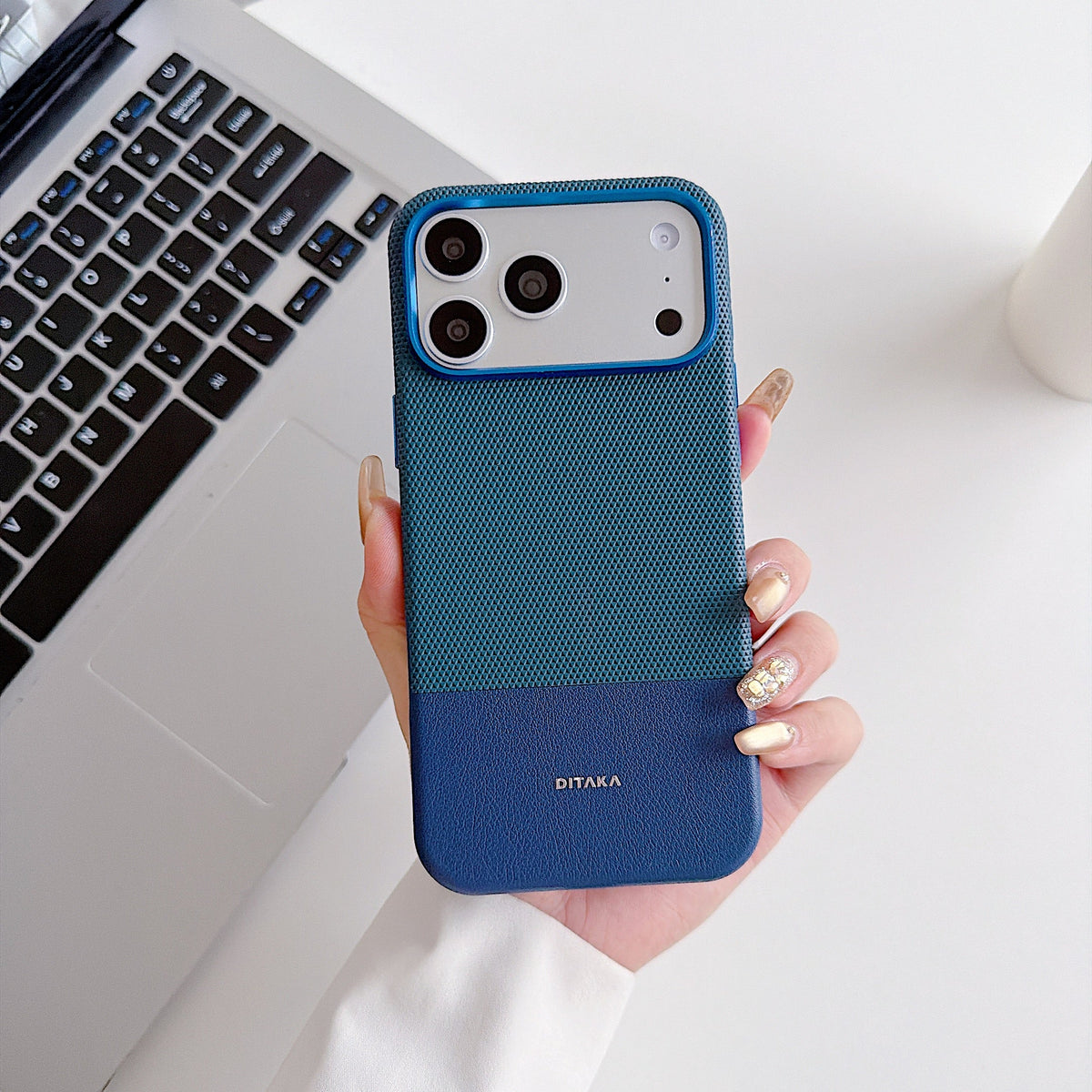 Blue Metro Weave Executive Case - Phone Case For iPhone 18 Pro