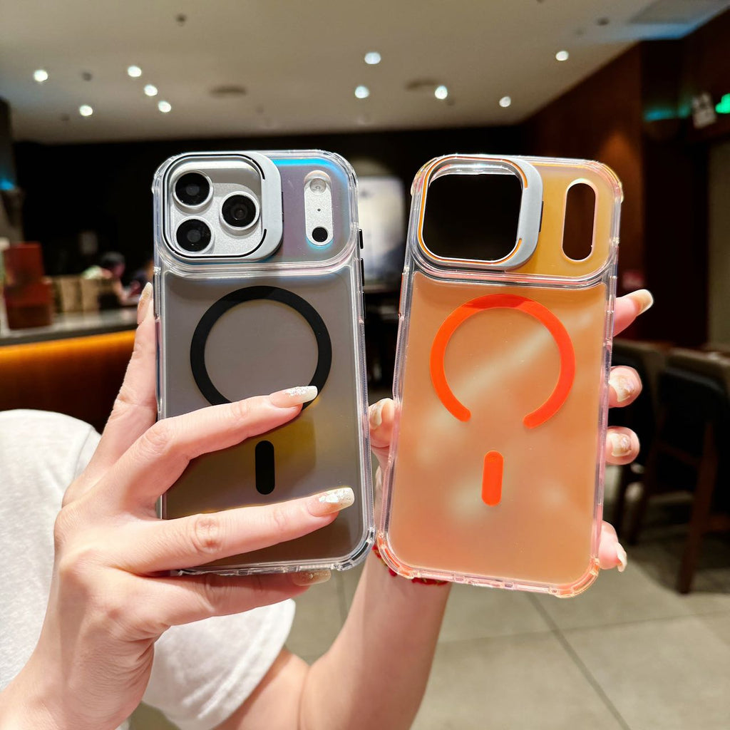 Peach Sorbet Holographic MagSafe Stand Case - Phone Case For iPhone