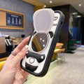 Cute Panda With Mirror Stand - Phone Case For iPhone 18 Pro