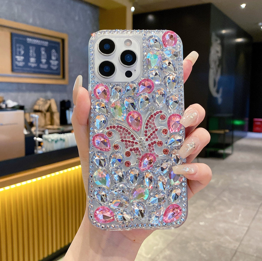 Luxury Crystal Diamond Butterfly Bling - Phone Case For iPhone 18 Pro