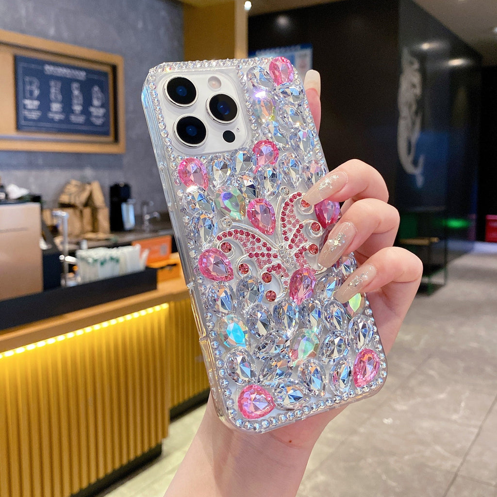 Luxury Crystal Diamond Butterfly Bling - Phone Case For iPhone 18 Pro Max
