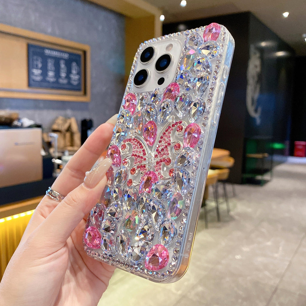 Luxury Crystal Diamond Butterfly Bling - Phone Case For iPhone 18 Pro Max