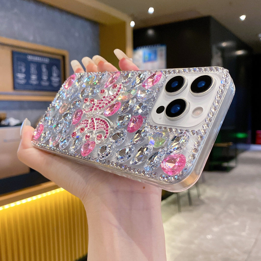 Luxury Crystal Diamond Butterfly Bling - Phone Case For iPhone 18 Pro Max