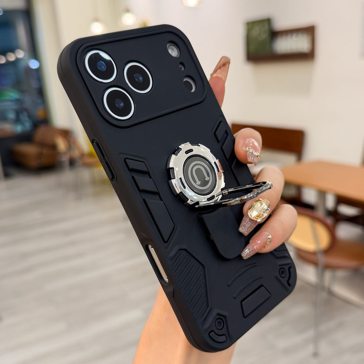 Matte Black Heavy Duty Armor Case - Phone Case For iPhone 18 Pro