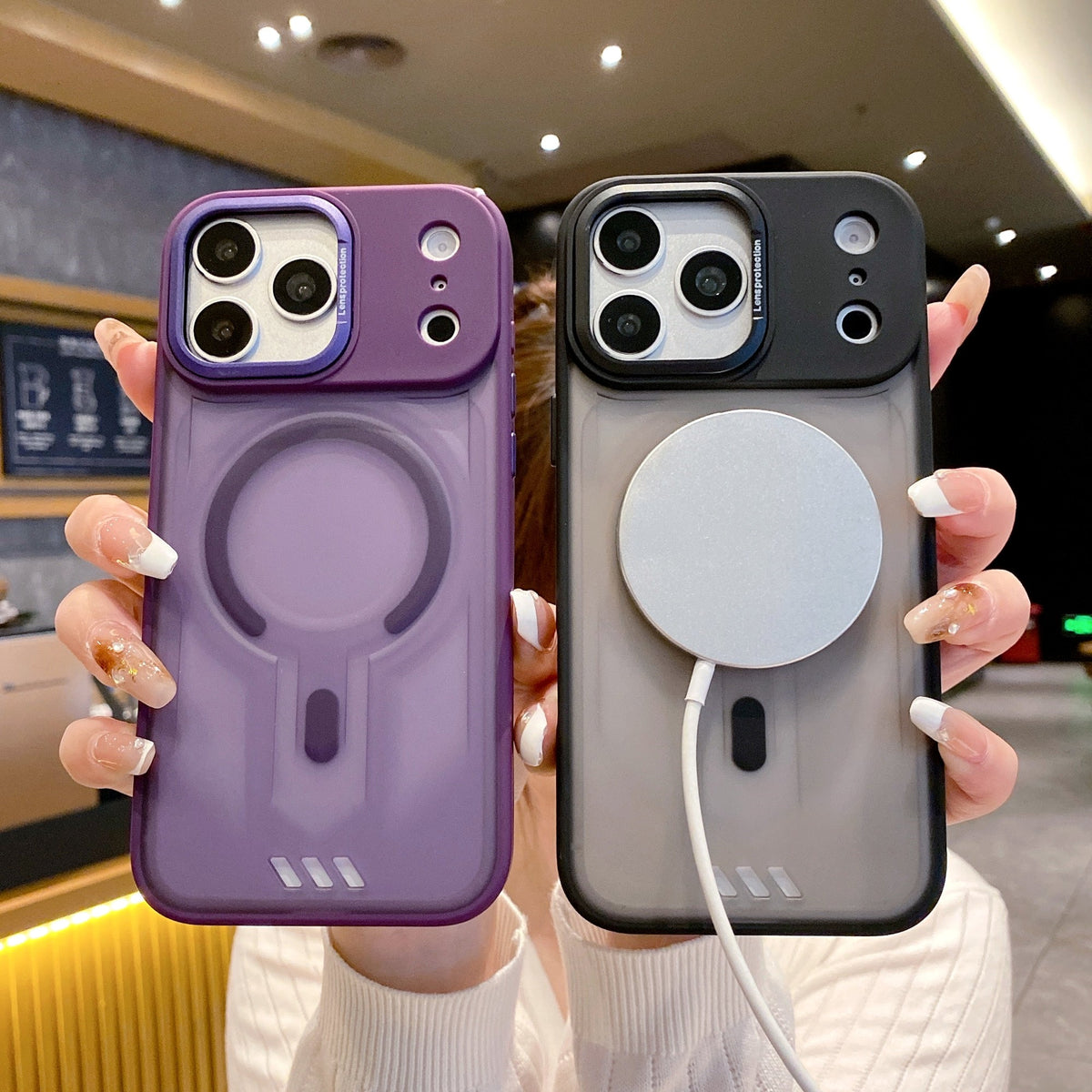 Midnight Black MagSafe Ring Silicone Case - Phone Case For iPhone 18 Pro