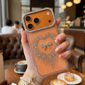 Stardust Heart Shimmer Case - Orange - Phone Case For iPhone 18 Pro Max