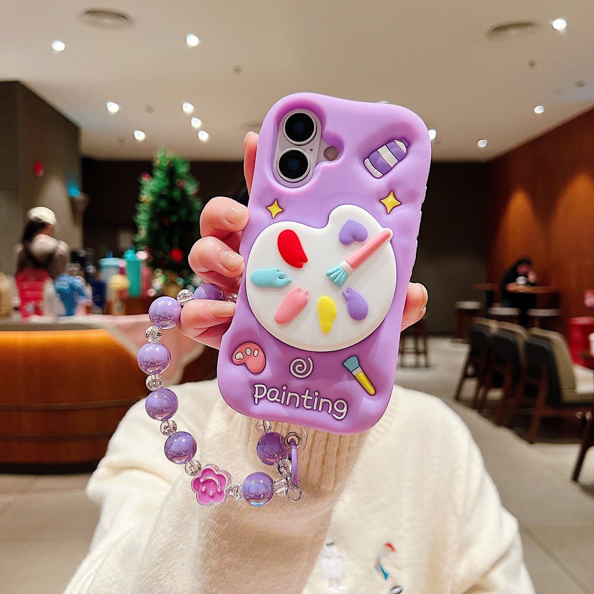 Purple Artist Palette 3D - Phone Case For iPhone 18 Pro