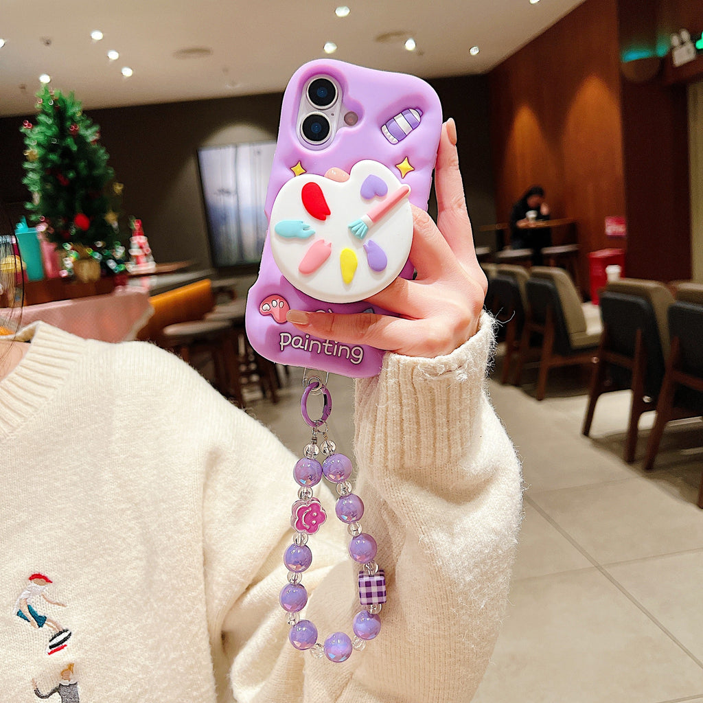 Purple Artist Palette 3D - Phone Case For iPhone 18 Pro