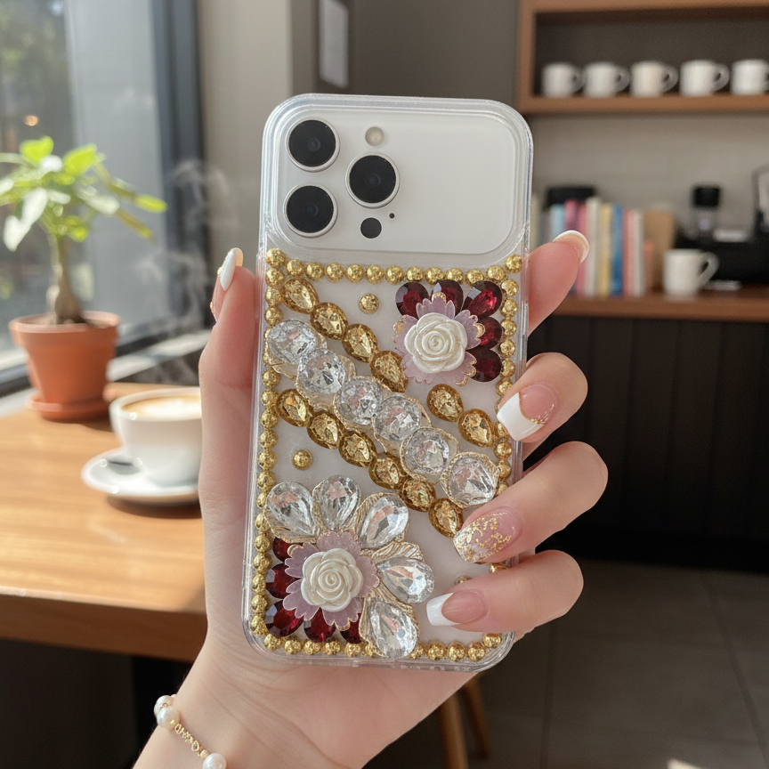 Red-Gold Diamond - Phone Case For iPhone 18 Pro Max