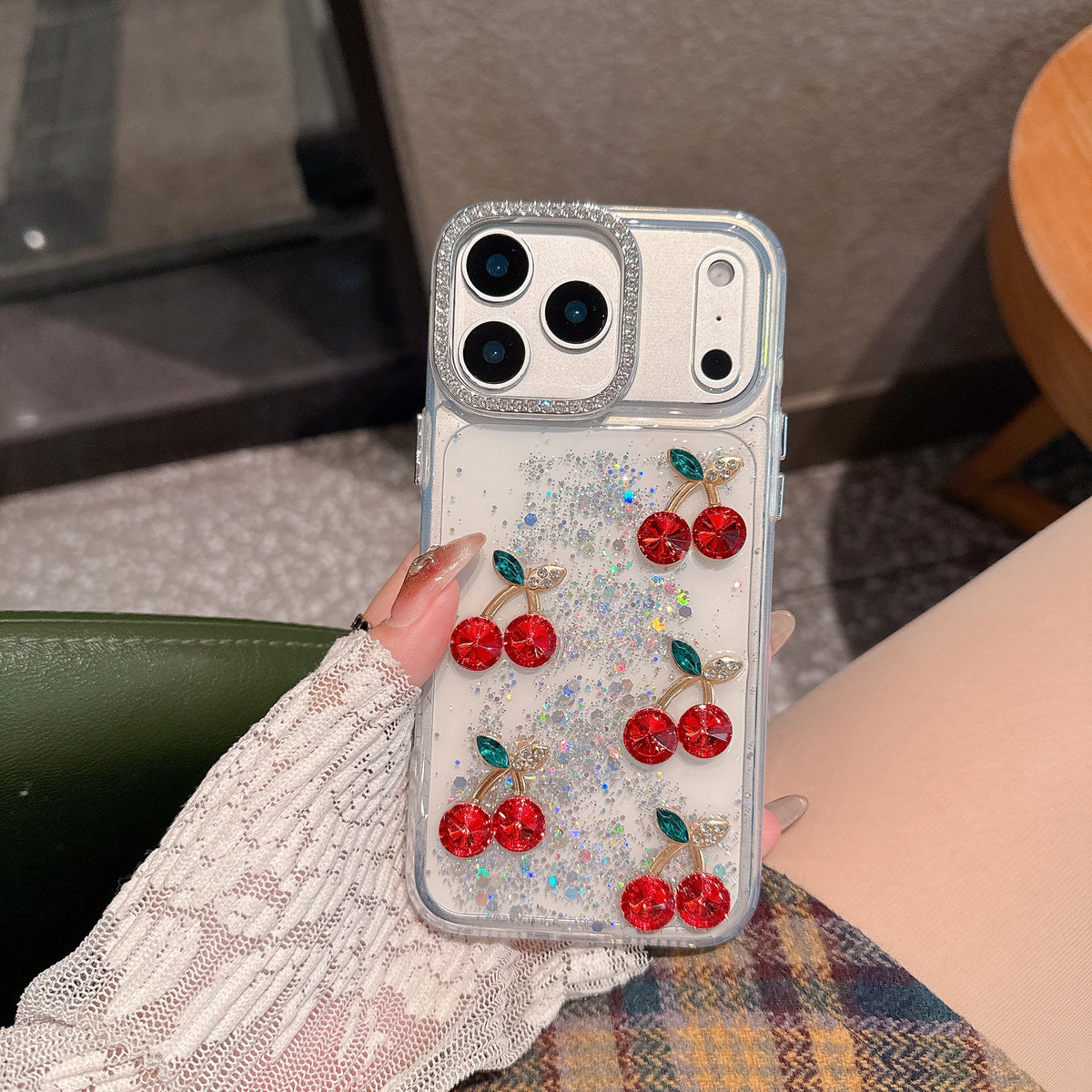 Red Cherry Crystal - Phone Case For iPhone 18 Pro Max