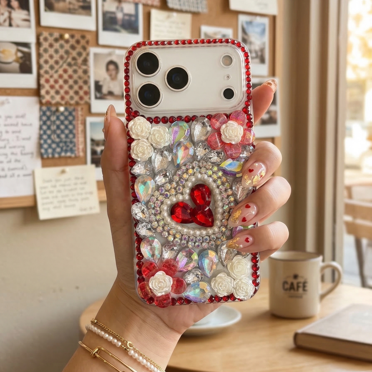 Ruby Rose Heart Glow Silicone Case - Phone Case For iPhone 18 Pro