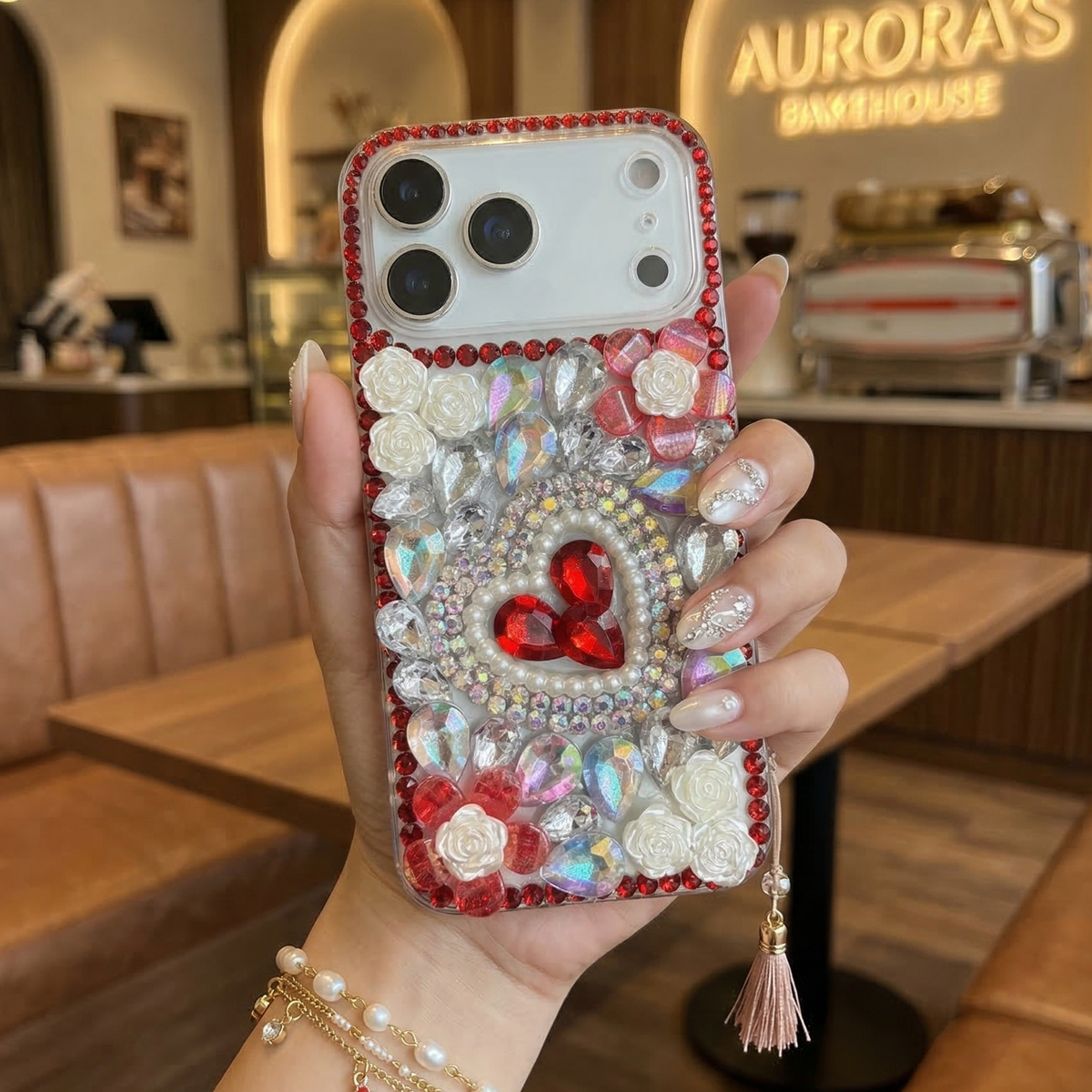 Ruby Rose Heart Glow Silicone Case - Phone Case For iPhone 18 Pro Max