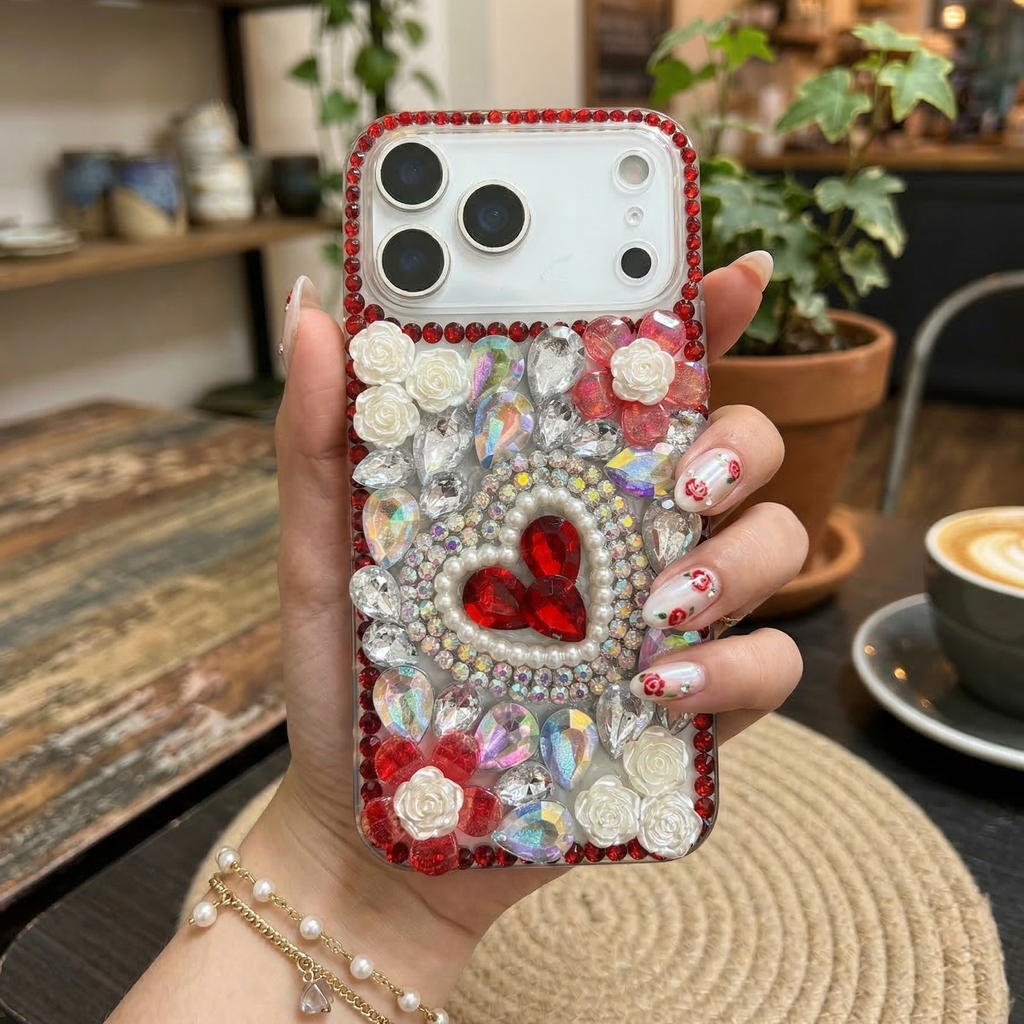 Ruby Rose Heart Glow Silicone Case - Phone Case For iPhone 18 Pro
