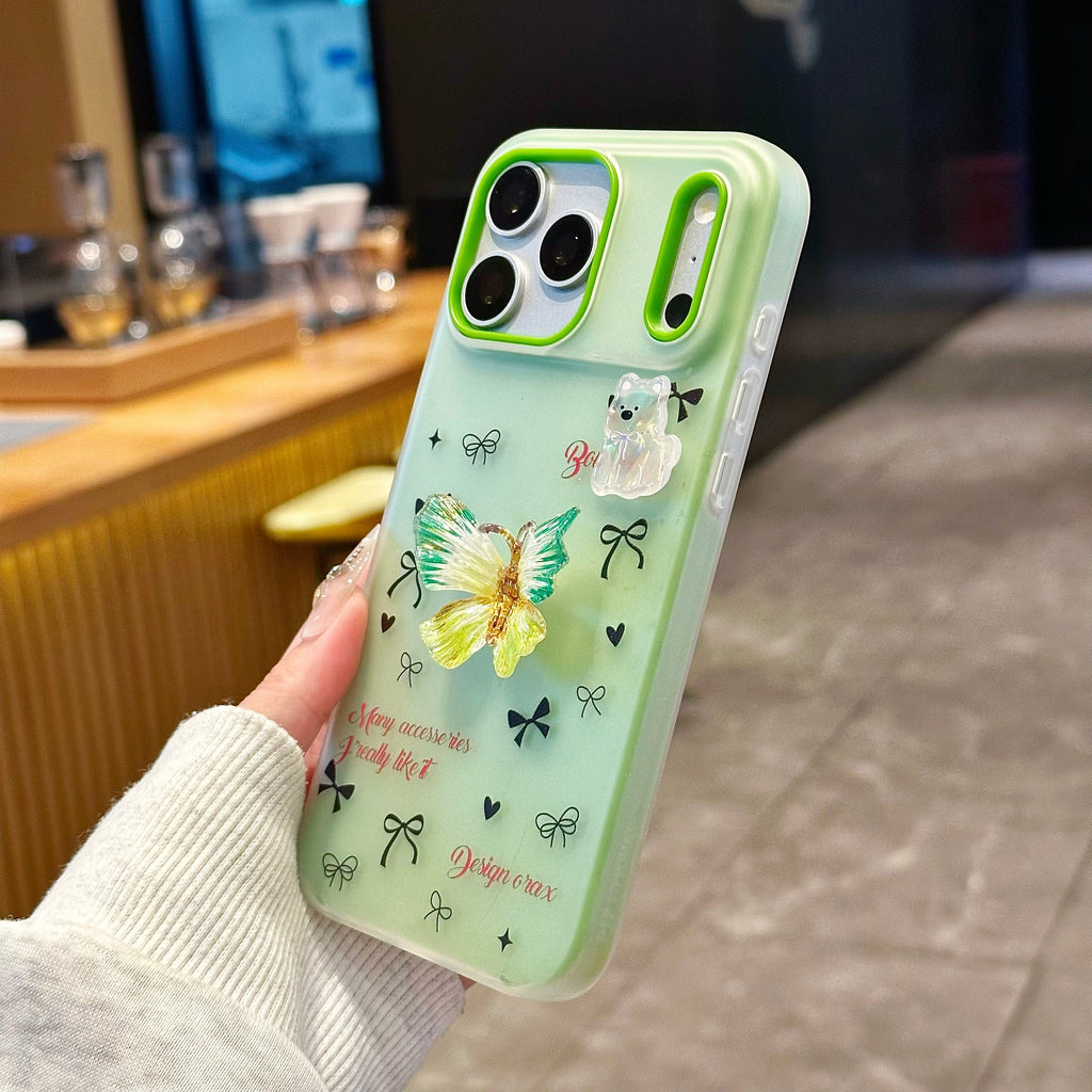 Matcha Flutter Dream Coquette Luxury Handcrafted Butterfly & Bow Motif - Phone Case For iPhone 18 Pro Max