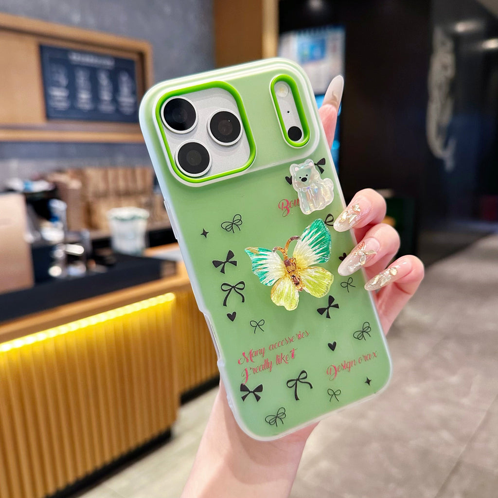 Matcha Flutter Dream Coquette Luxury Handcrafted Butterfly & Bow Motif - Phone Case For iPhone 18 Pro Max