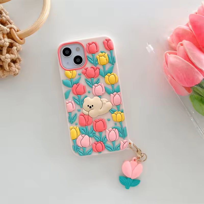 Tulip Flower Silicon Phone Case