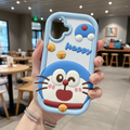Happy Doraemon Silicon Phone Case For iPhone