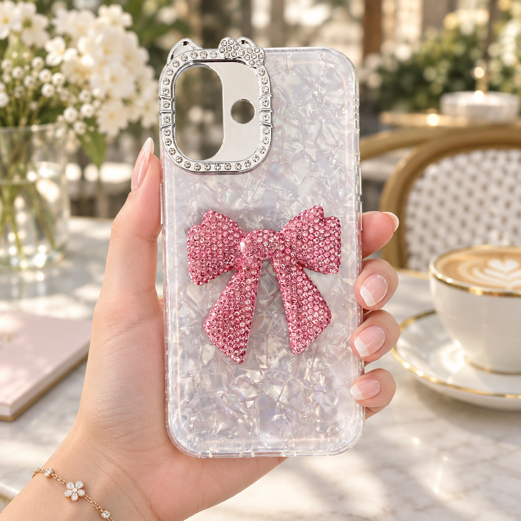 Luxury Bow Bling Case – Cute Pink Edition Case